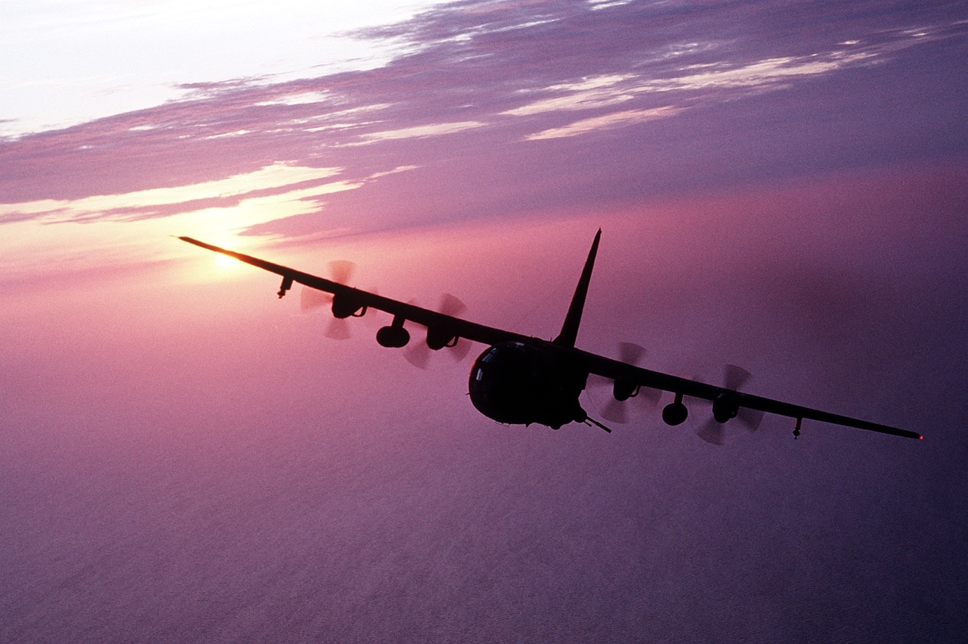 ac-130 flying at night