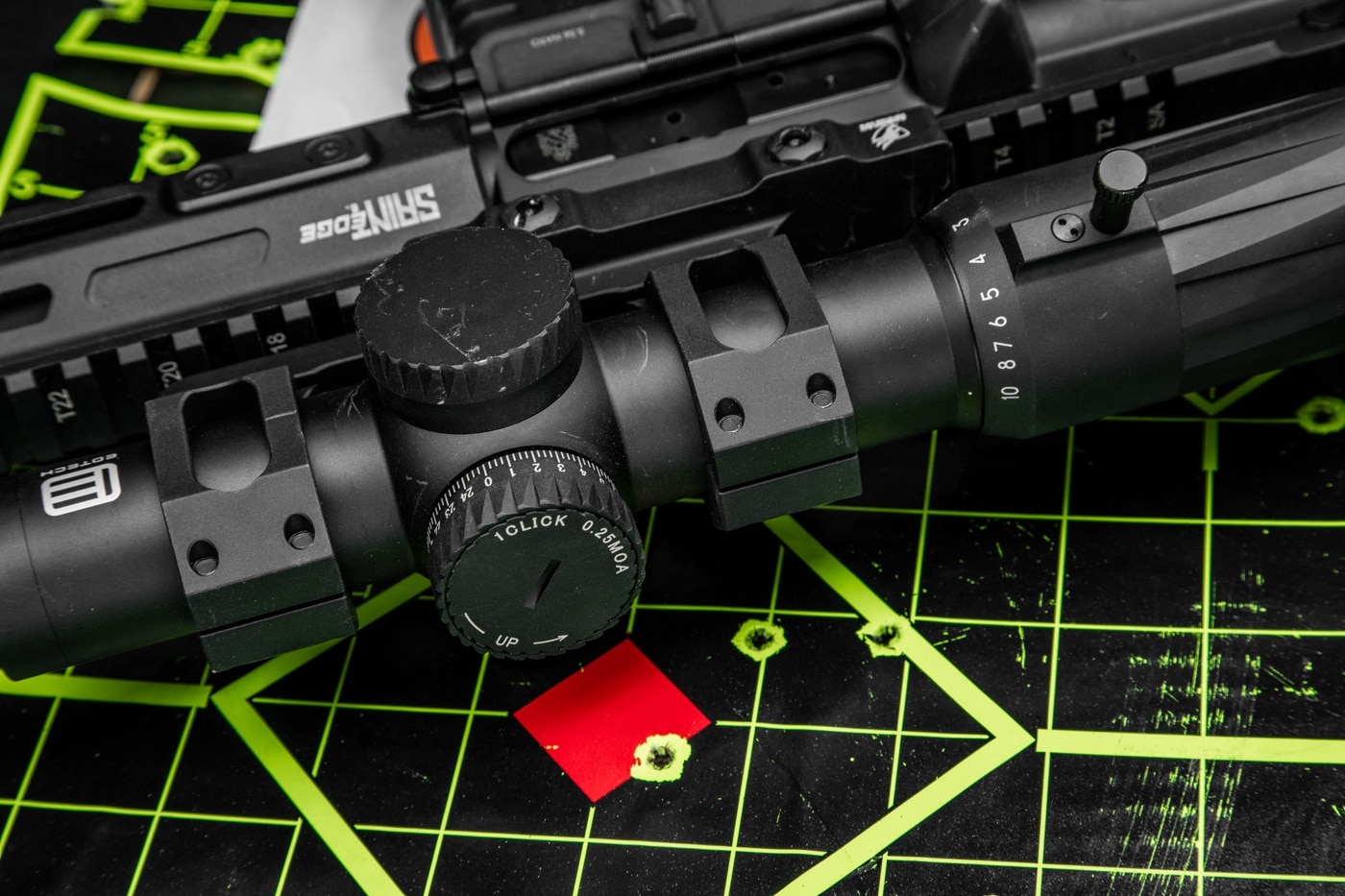 accuracy testing of the scope with target