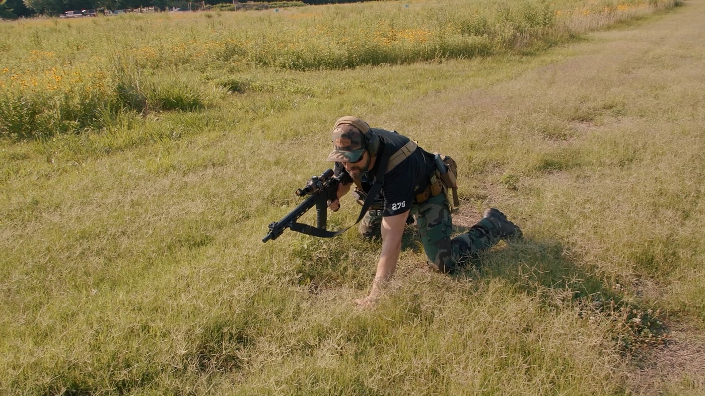 getting into the prone