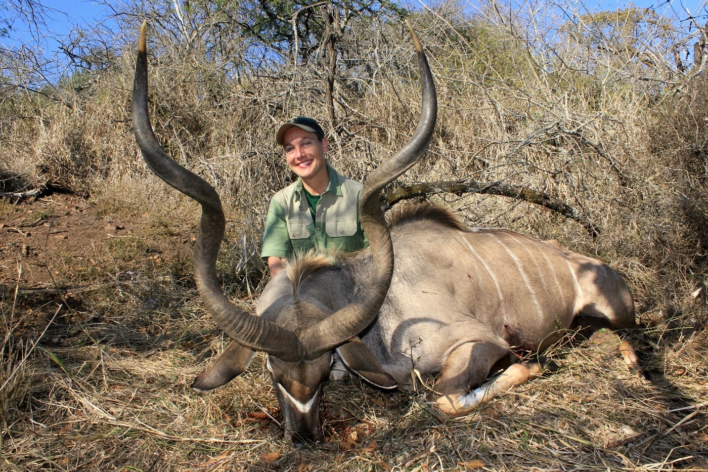 hunting kudu with a cross wind