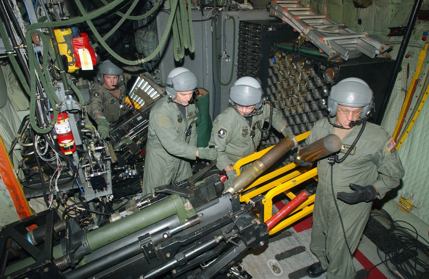 loading the bofors 40mm and 105mm howitzer