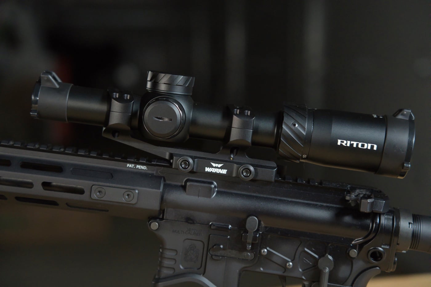 riton scope mounted on springfield saint rifle