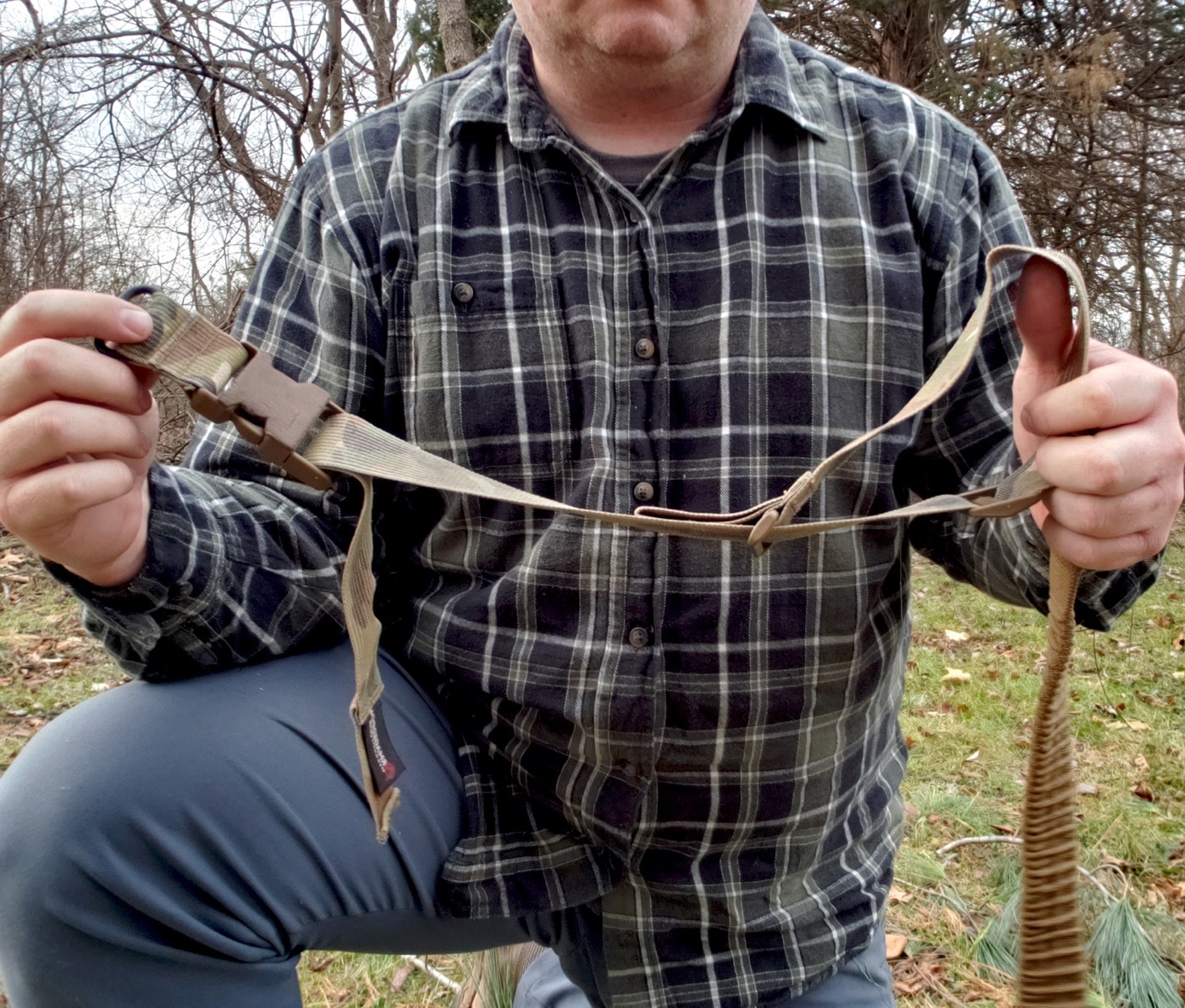 sling loop and adjustment tail