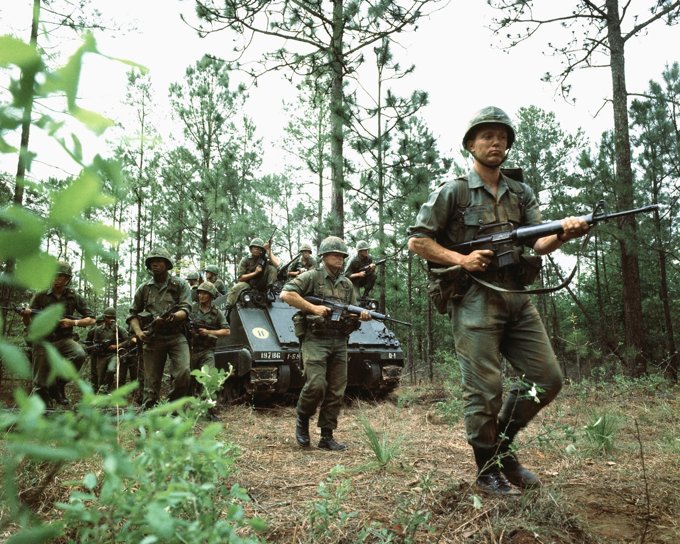 us army soldiers with m113 apc