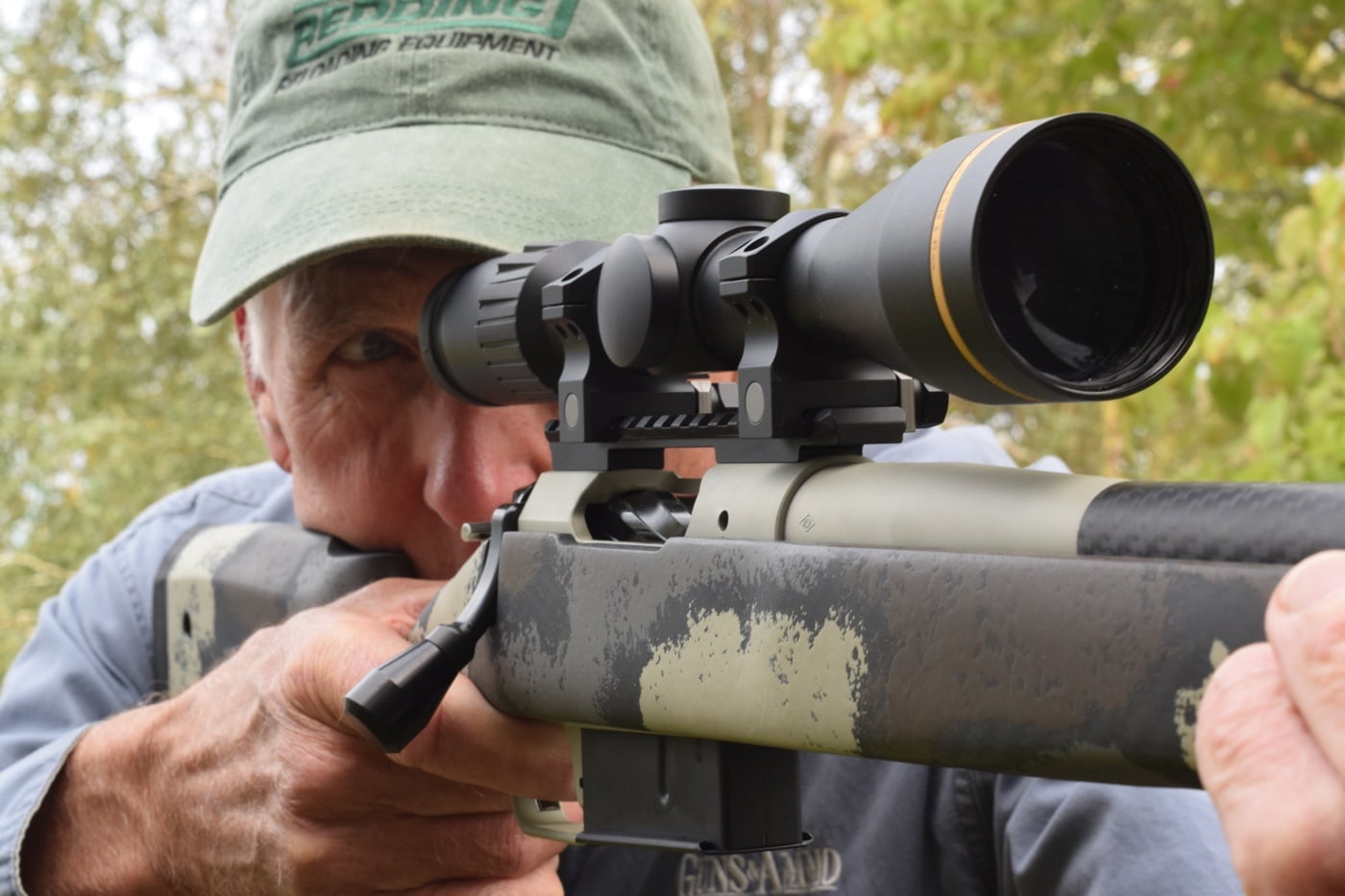 author shooting the springfield armory waypoint on a deer hunt