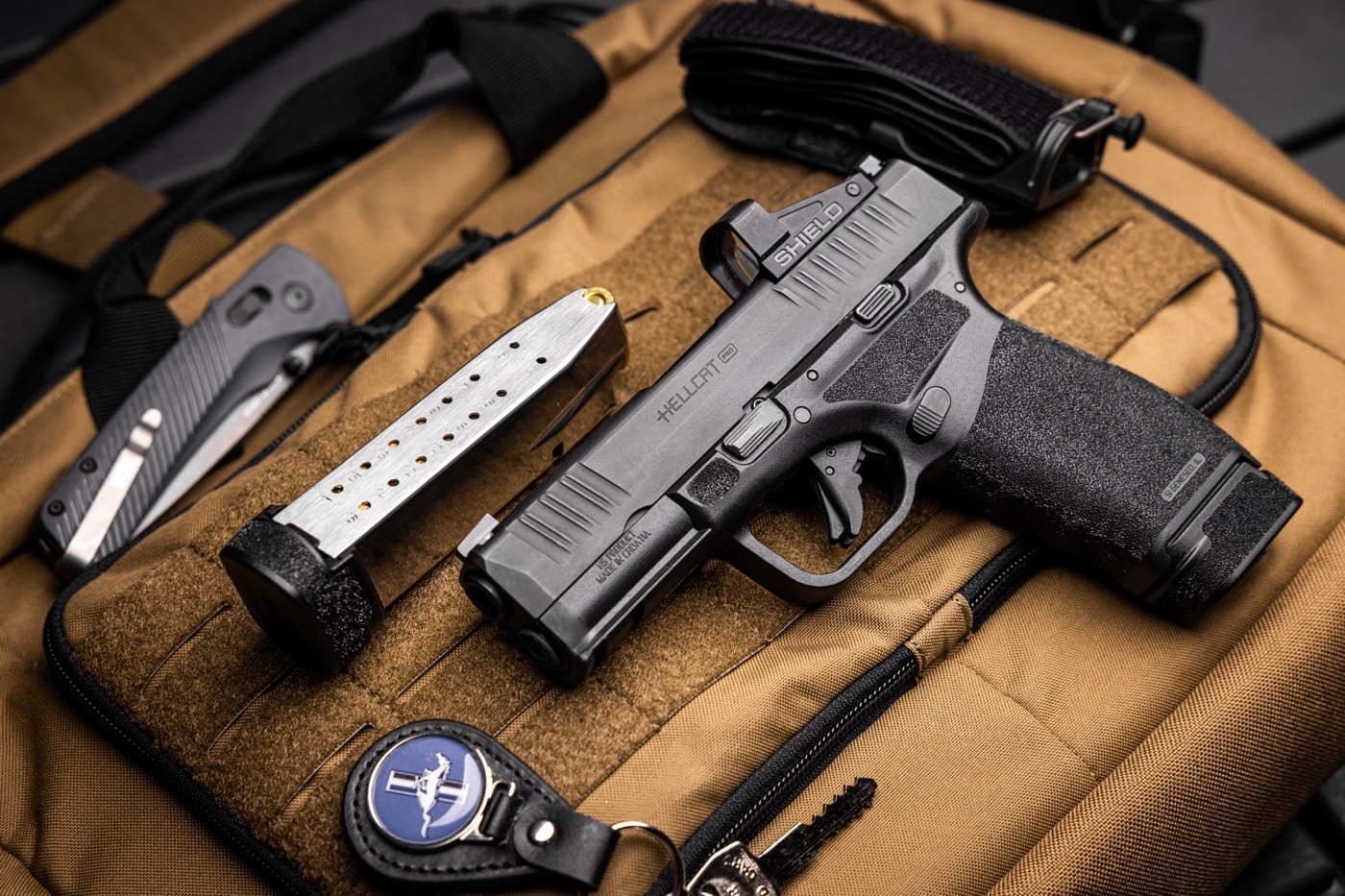 hellcat pro 9mm pistol with 17 round magazine