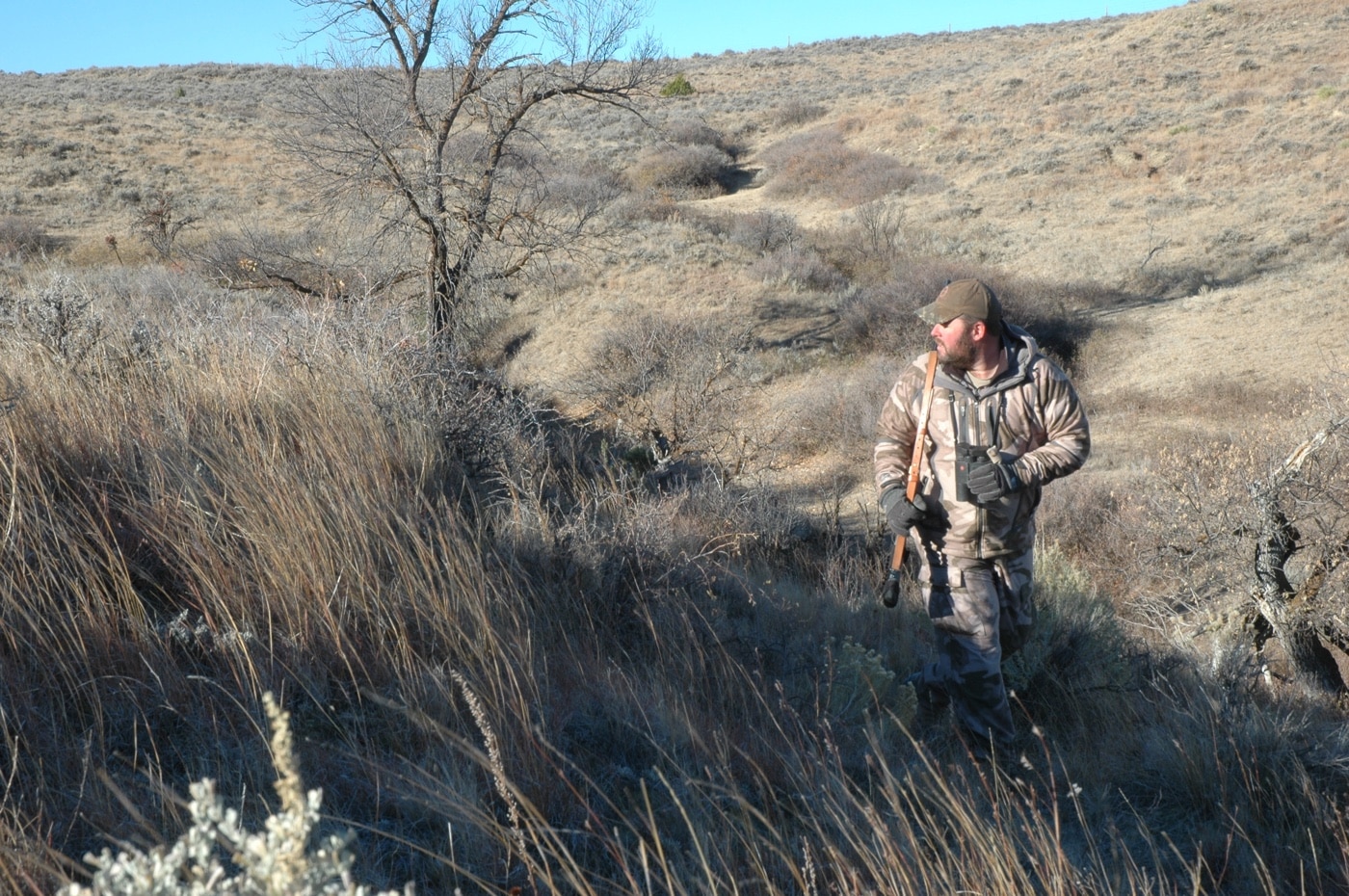 hunter scouting for deer