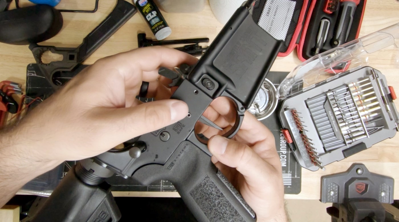 installing the midwest industries trigger in the saint rifle