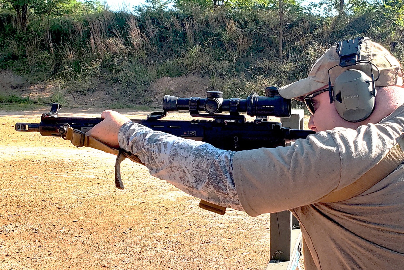 unsupported offhand shooting of ar with sling