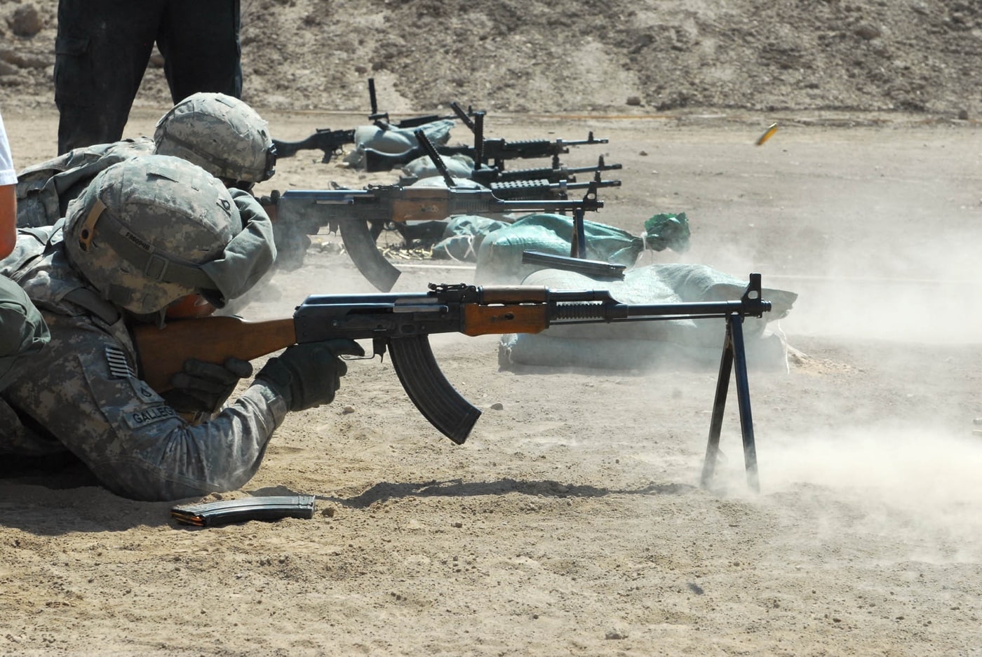 us soldiers shooting the rpk