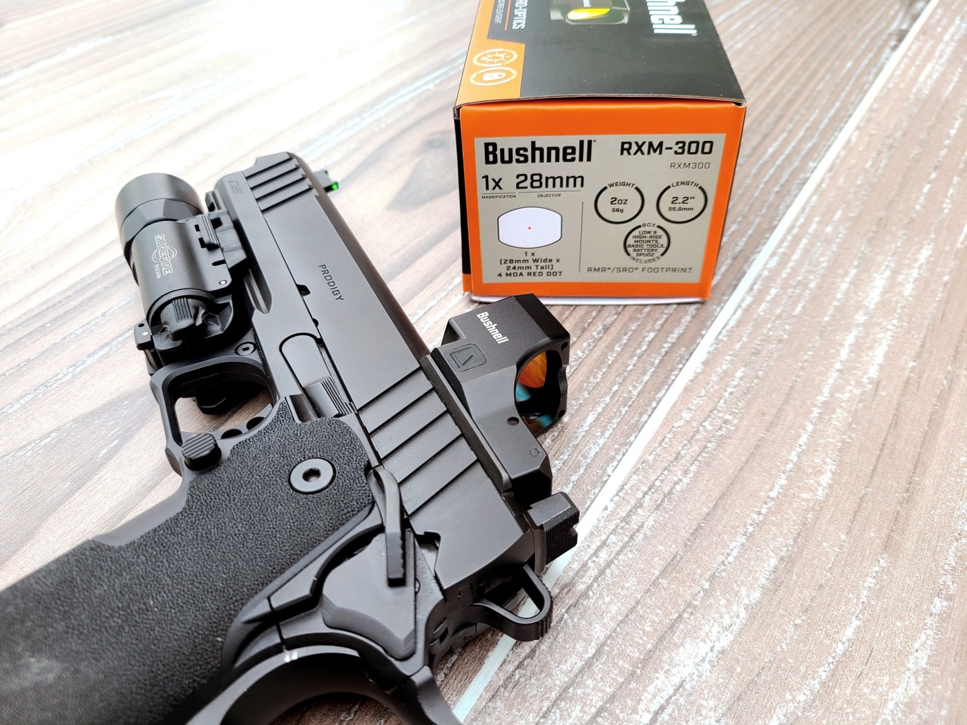 bushnell rxm-300 mounted on prodigy