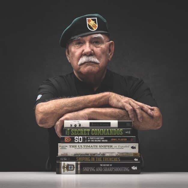 major john plaster with books