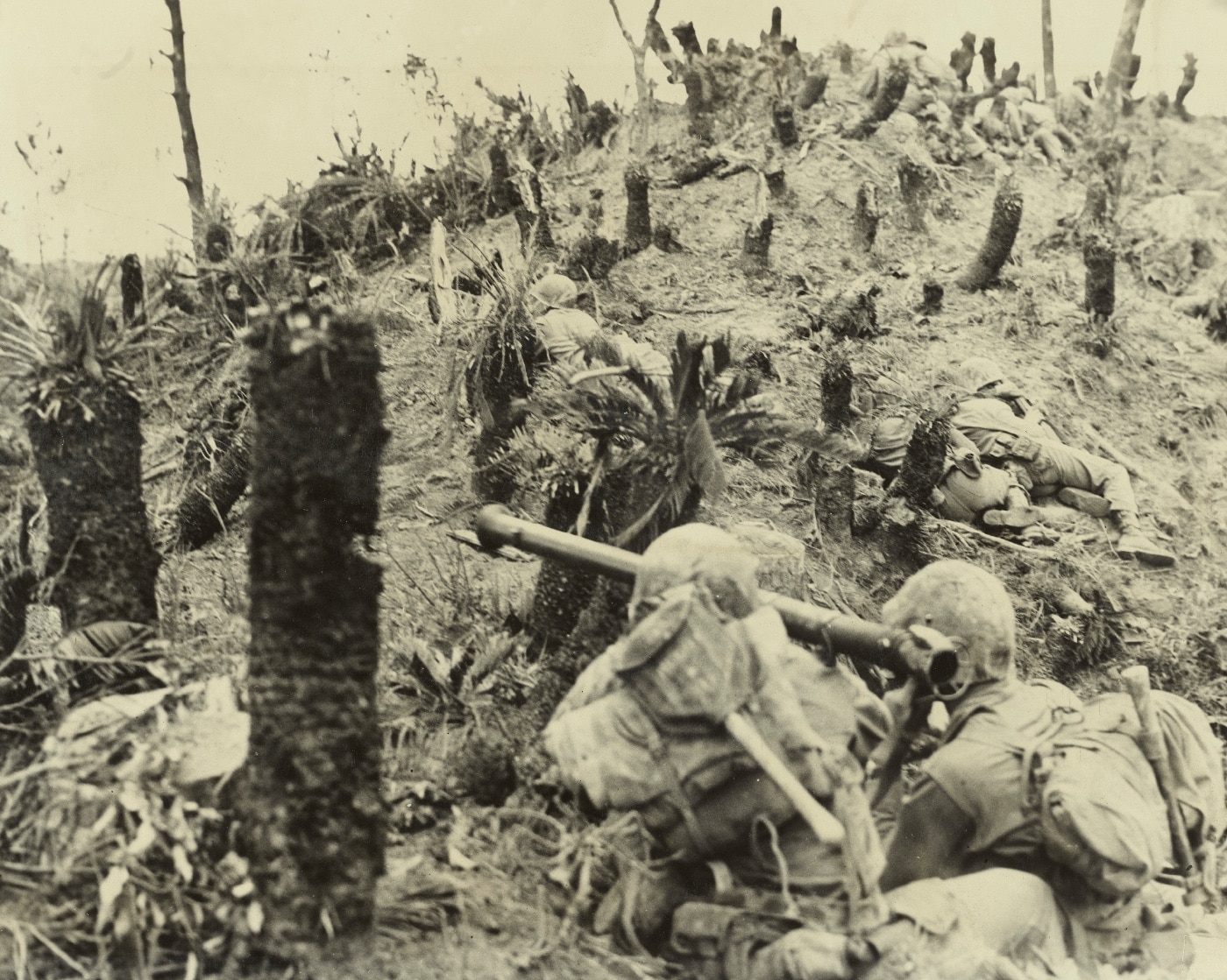 marines on okinawa with bazooka