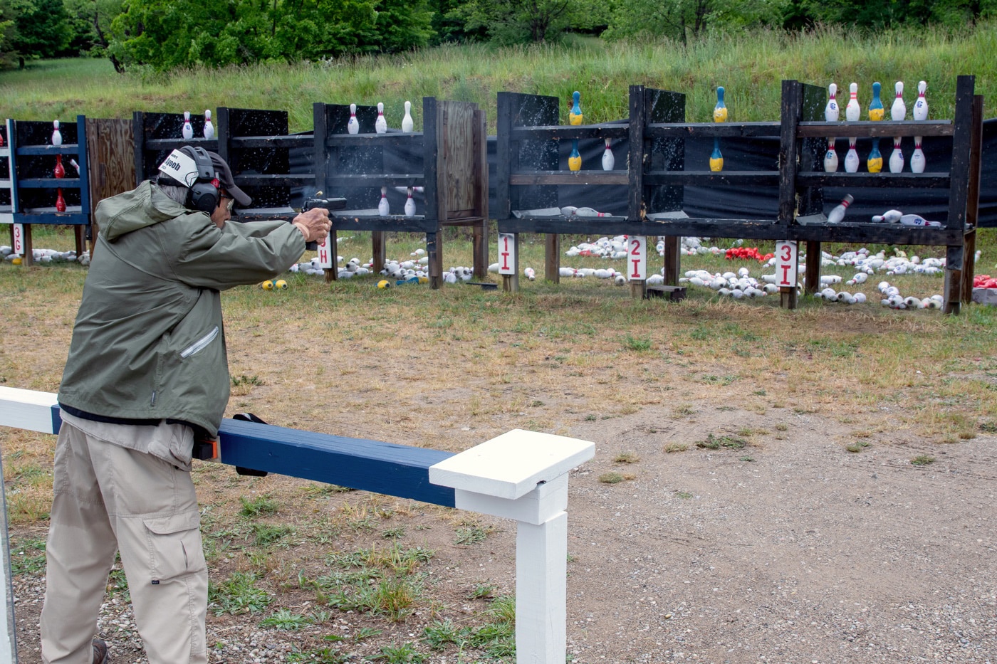 massad ayoob at 30th anniversary pin shoot