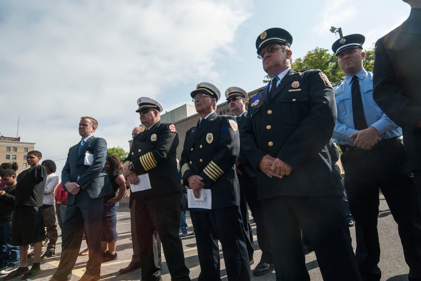 public safety workers at dedication