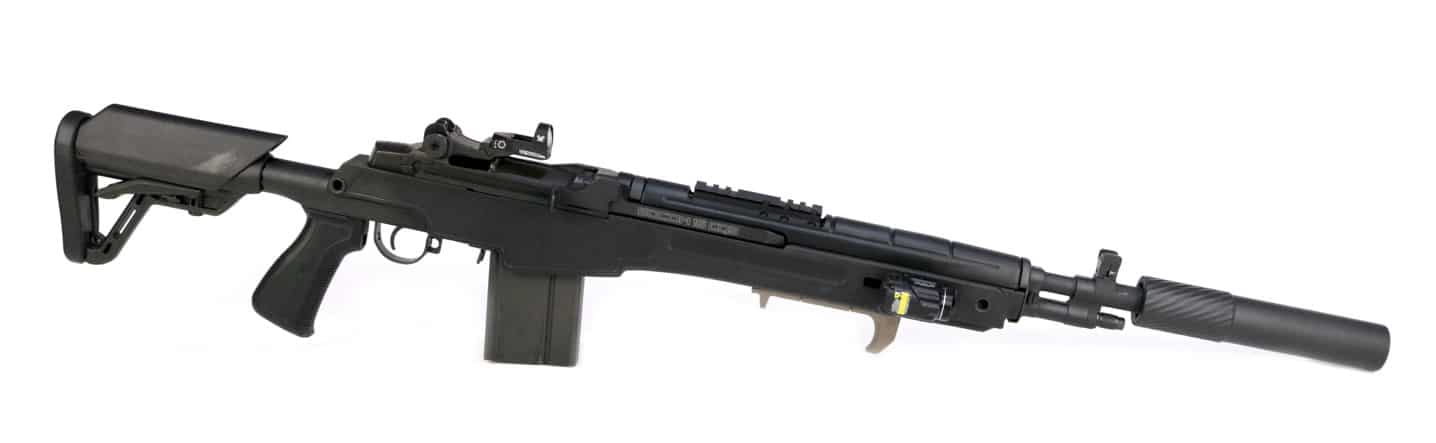 rifle suppressor on a m1a