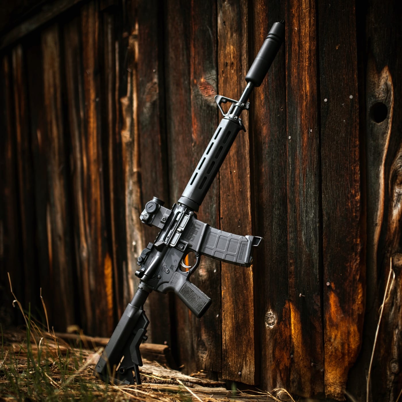 suppressor on an ar-15 rifle