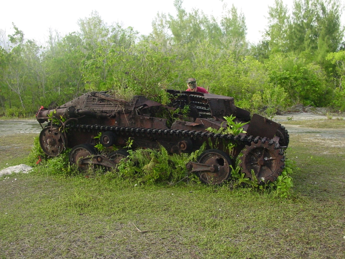 type 95 ha-go light tank on peleliu