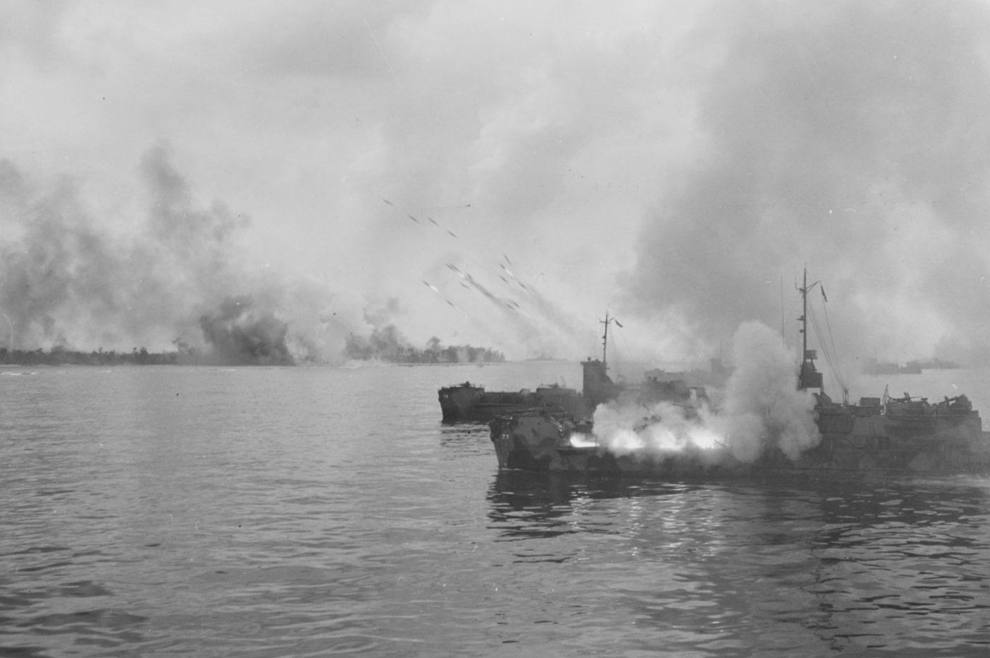 us naval bombardment of peleliu