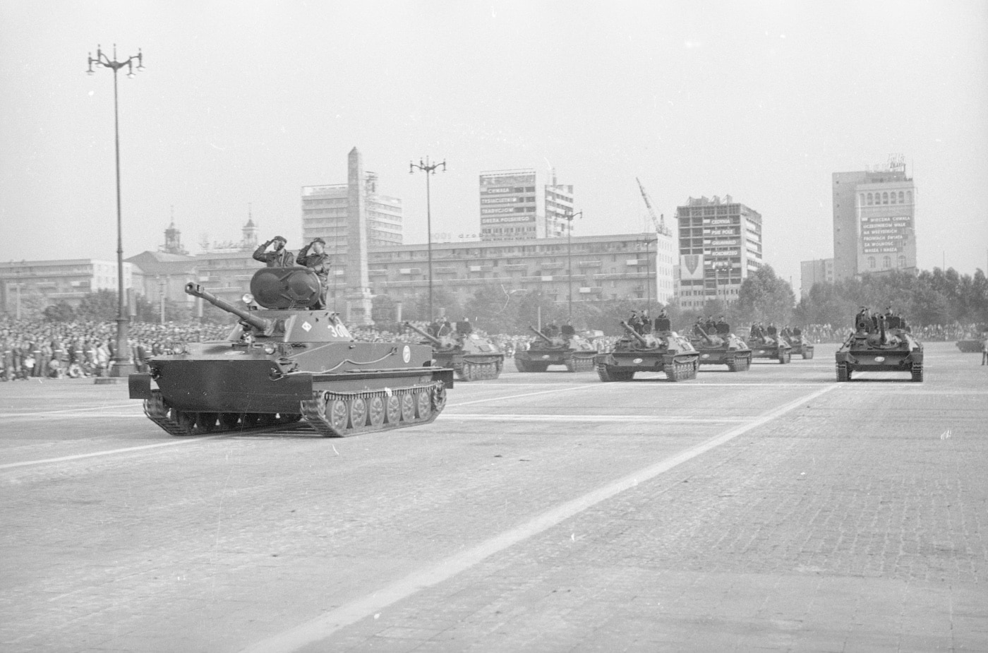 warsaw pact pt-76 on parade 1966