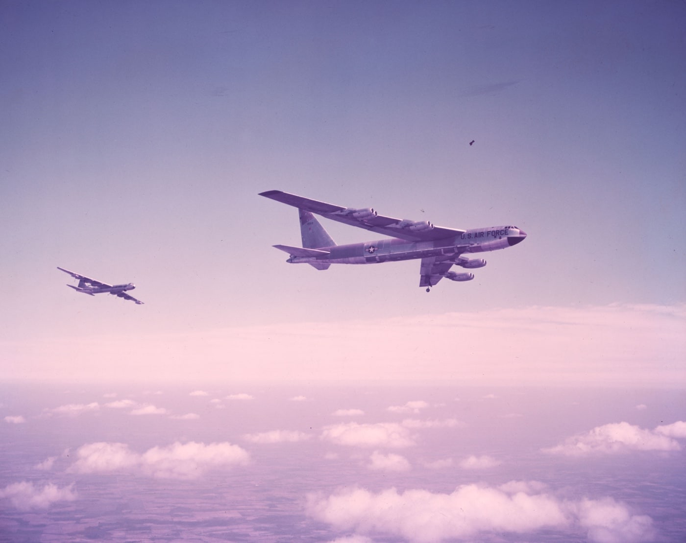 b-52 and b-36 in flight