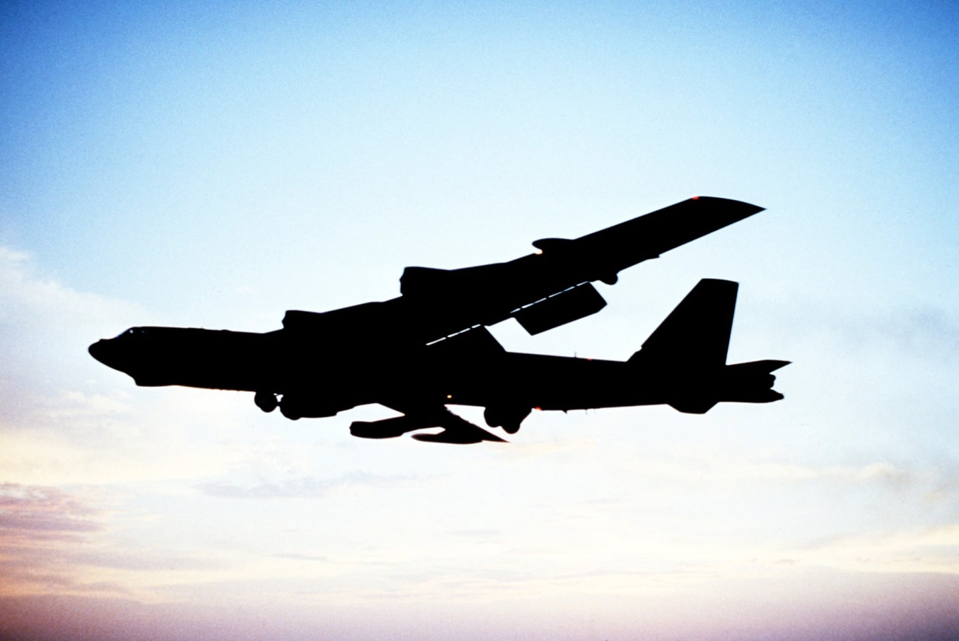 b-52 silhouette sky