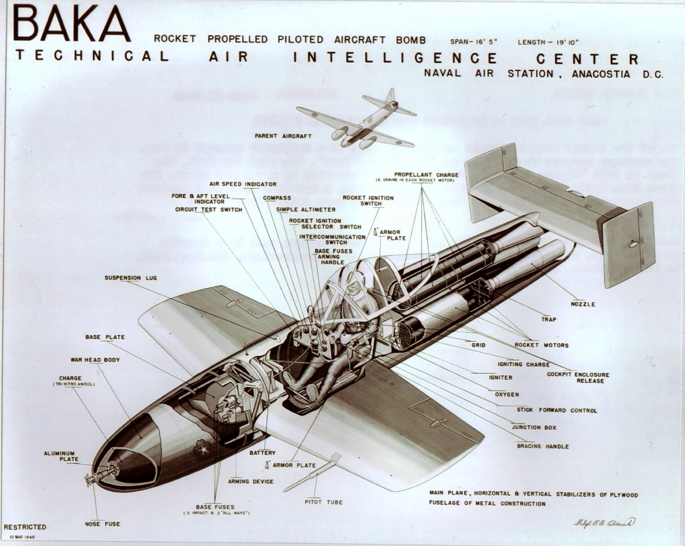 baka bomb technical drawing