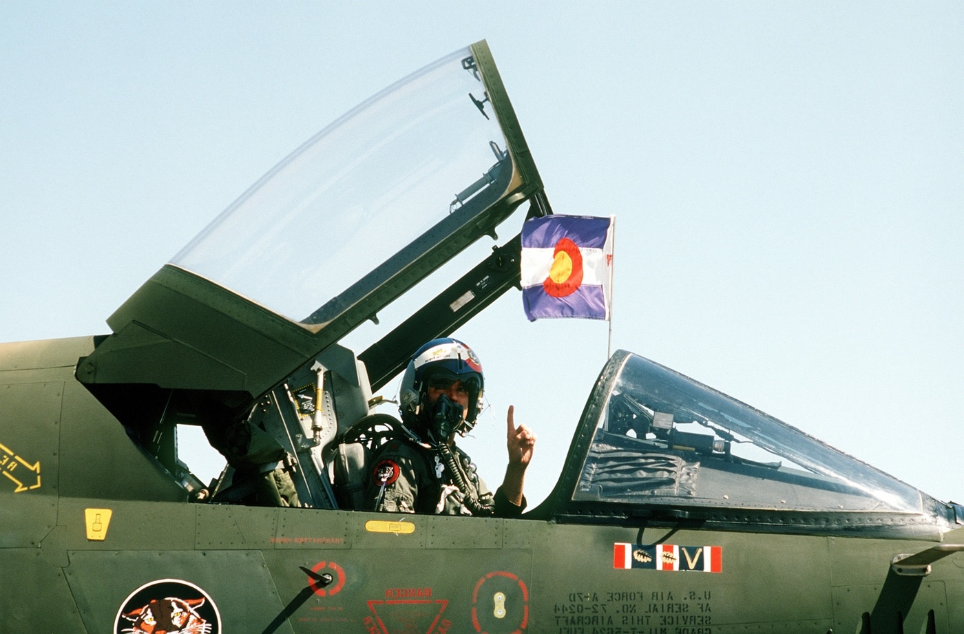 colorado air national guard pilot in a-7 corsair