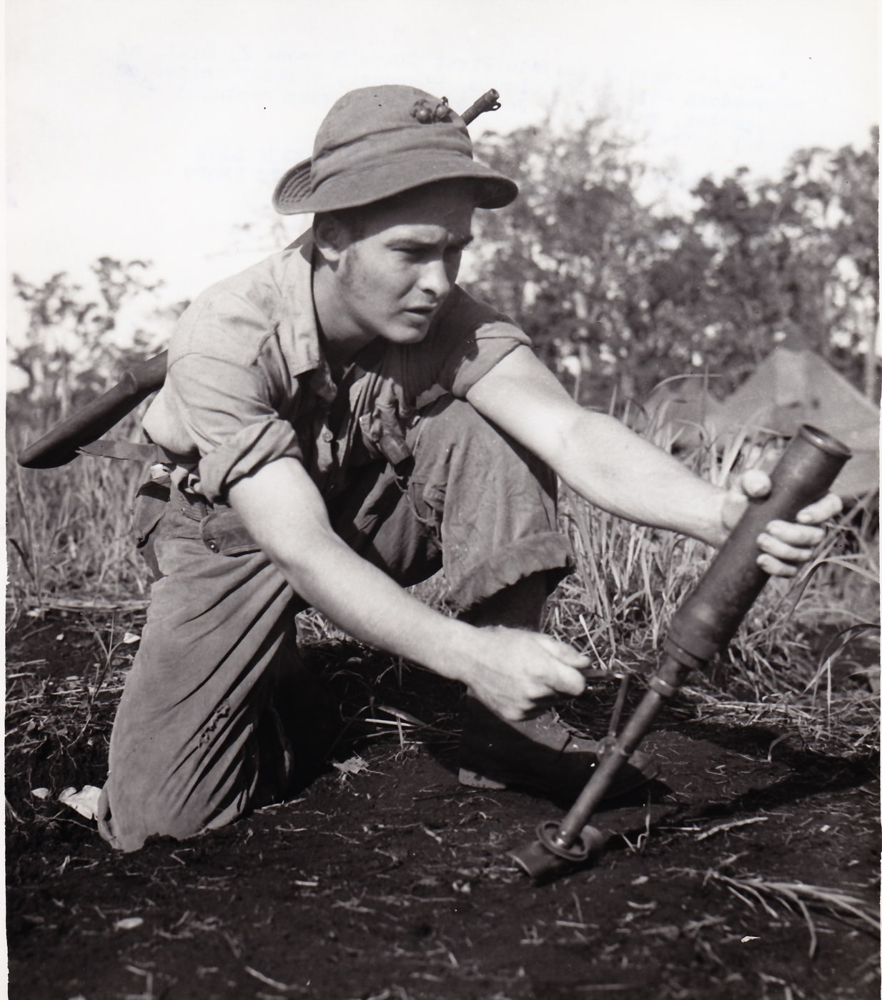 japanese knee mortar captured on cape glouster