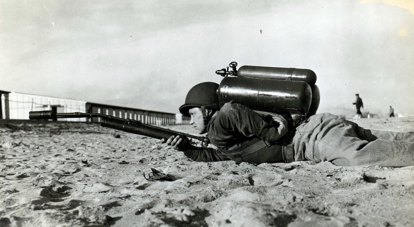 m1 flamethrower in training usmc