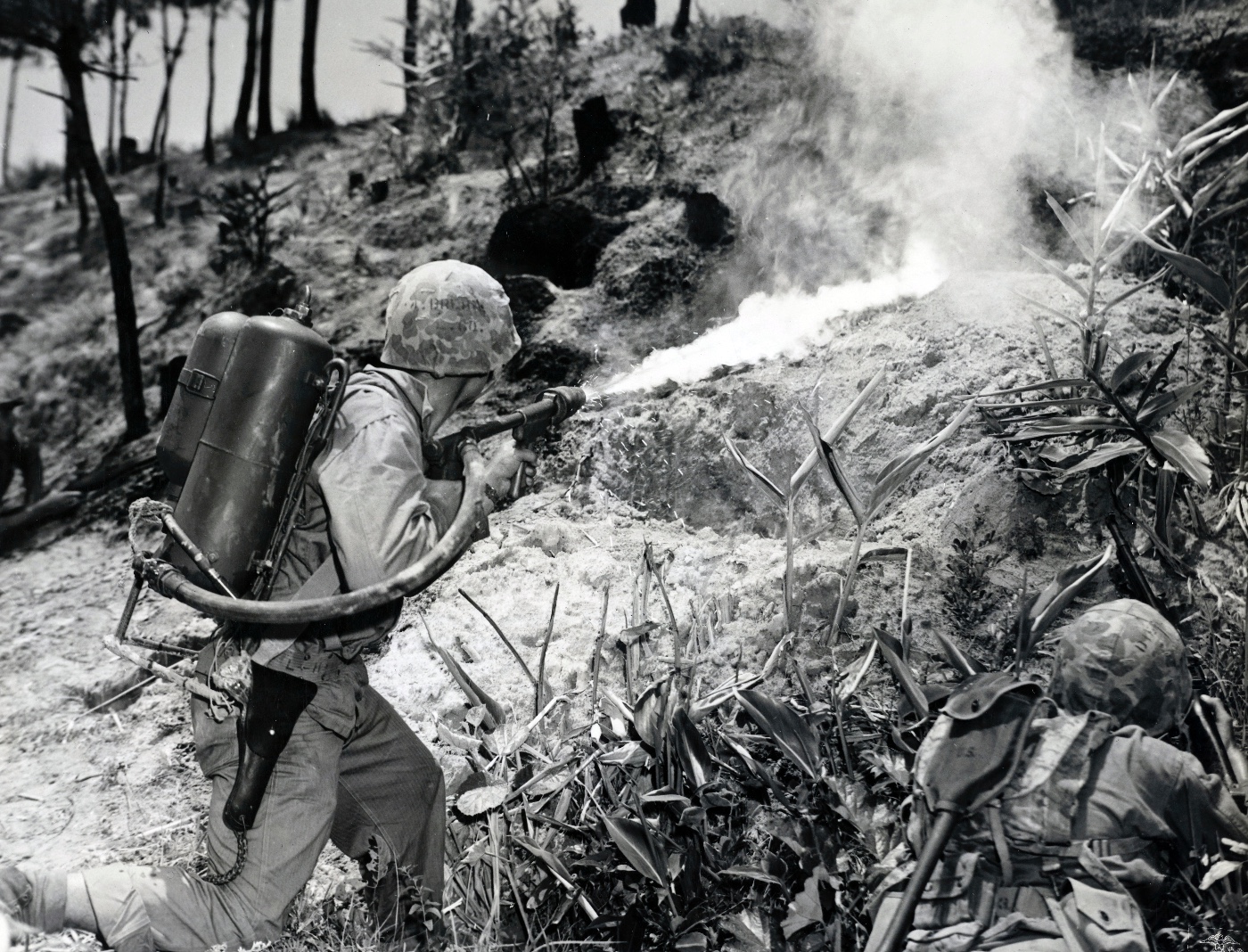 m2 american flamethrower on okinawa