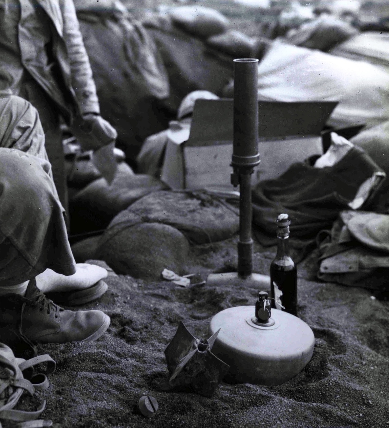 model 89 and other captured japanese gear on iwo jima