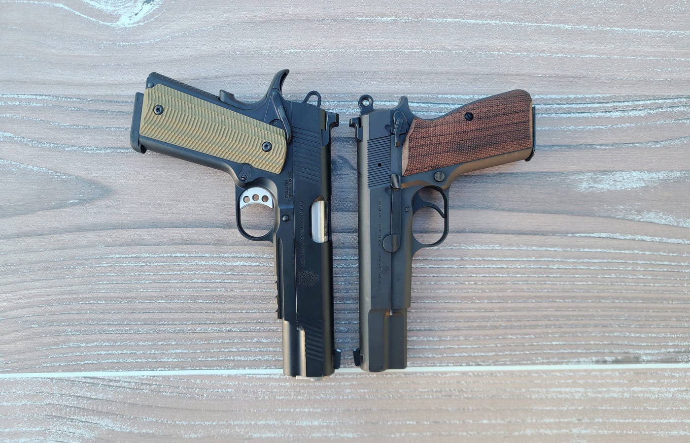 size comparison sa-35 and 1911 operator