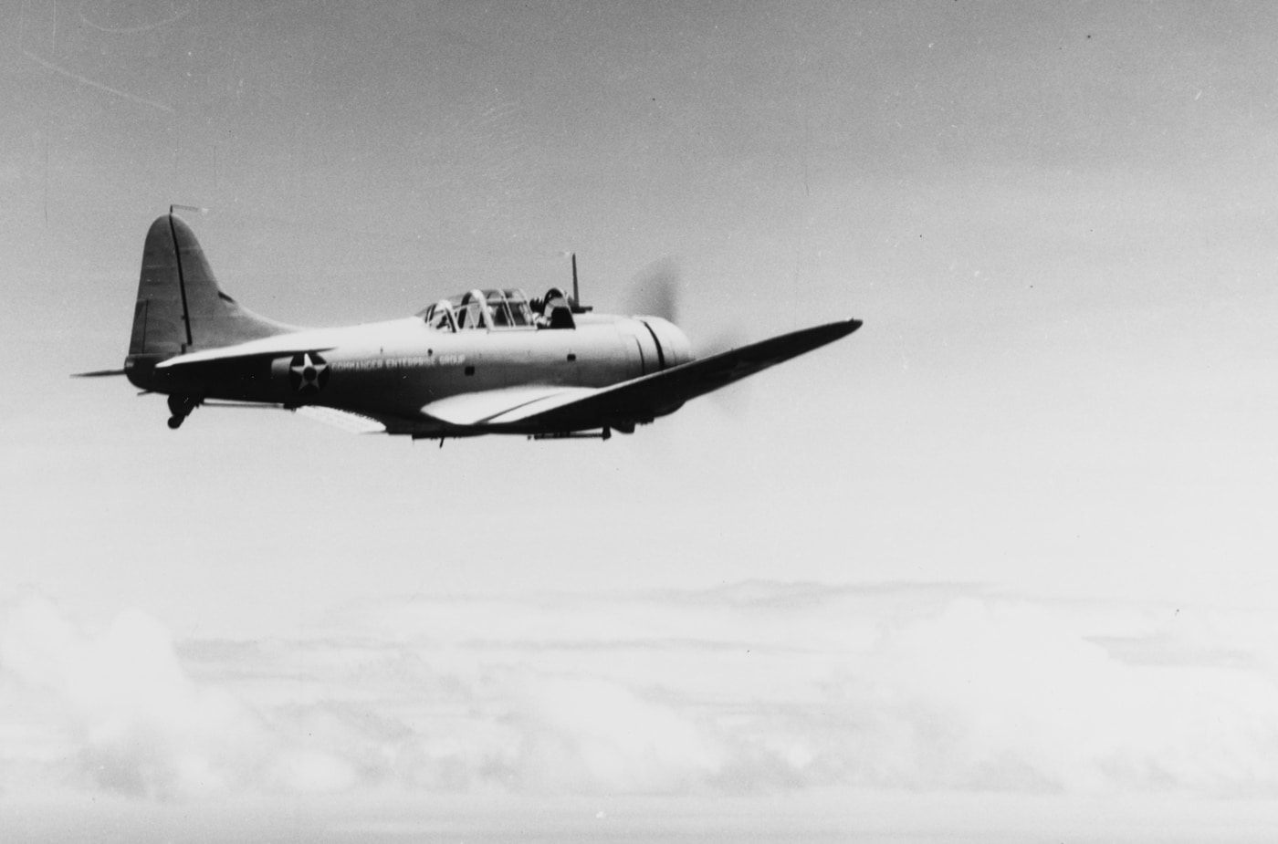 douglas sbd-2 dauntless from uss enterprise