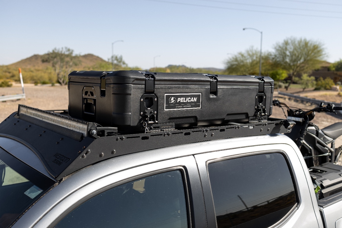 pelican case on top of a truck