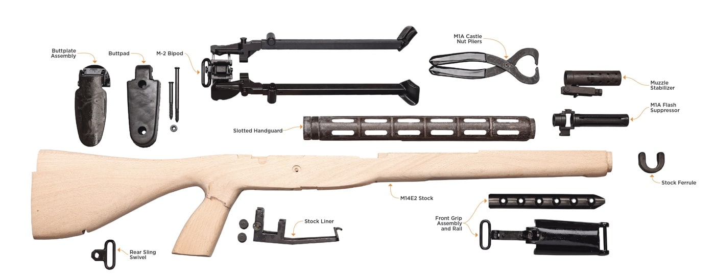 sarco parts needed for m14e2 build