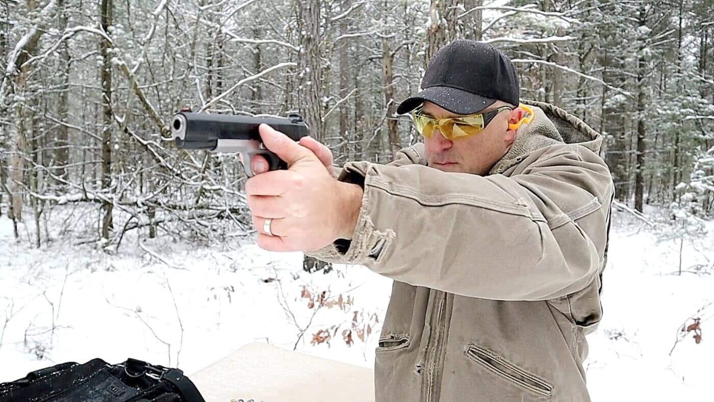 shooting 10mm 1911 pistol for testing