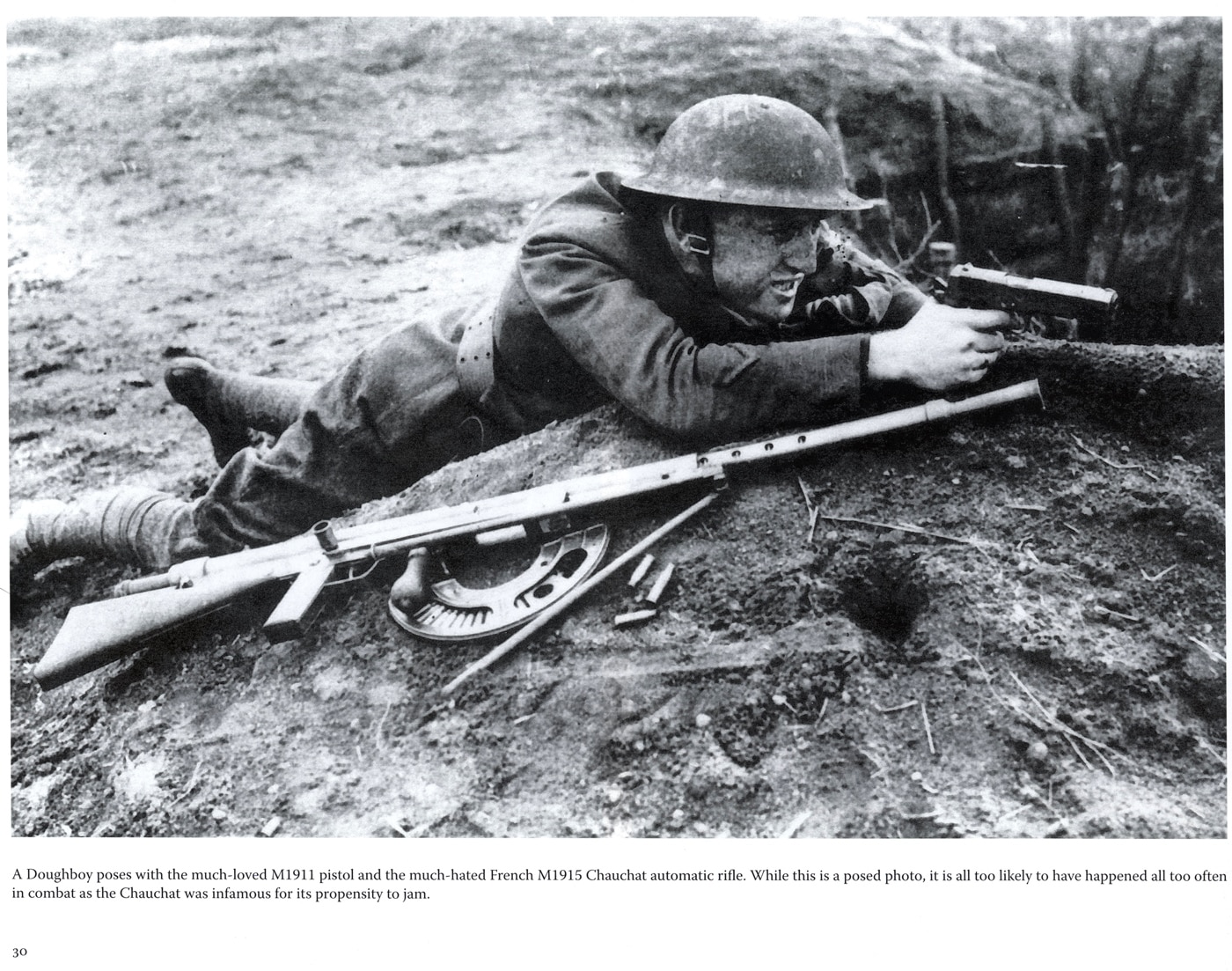 us soldier doughboy m1911 chauchat machine gun trench world war i 1918