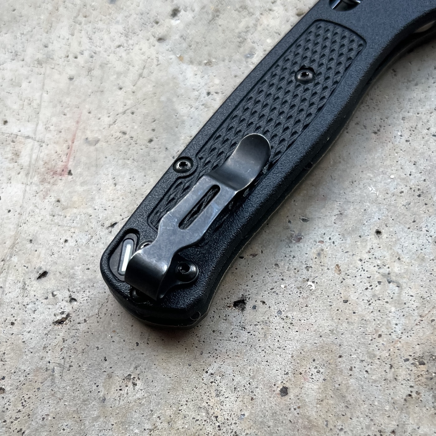 benchmade bugout handle and pocket clip for edc