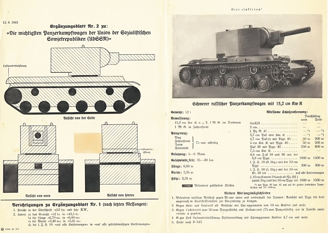 german recognition guide book russian kv-2