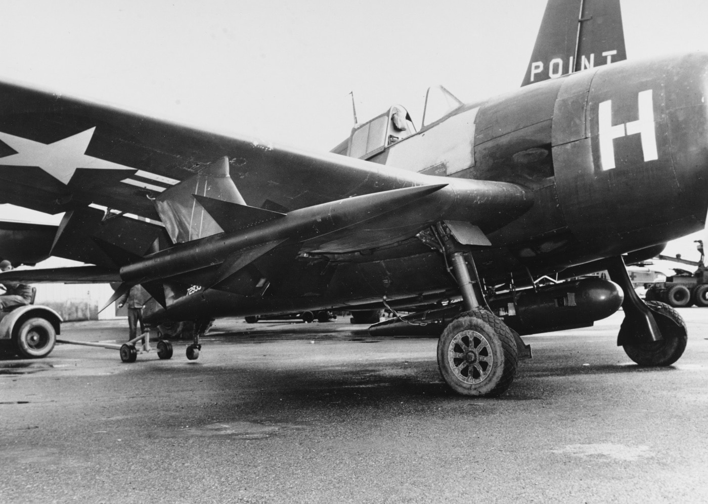 grumman hellcat with xaam-n-2 sparrow missile