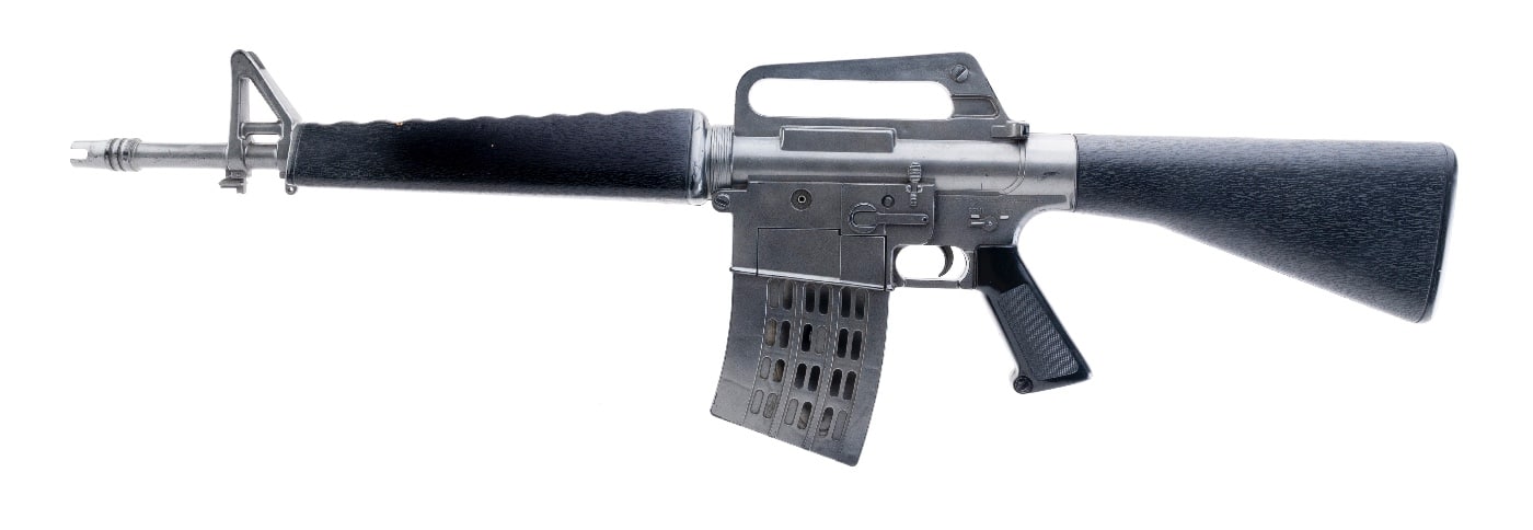 mattel m-16 marauder rifle left side of the toy gun