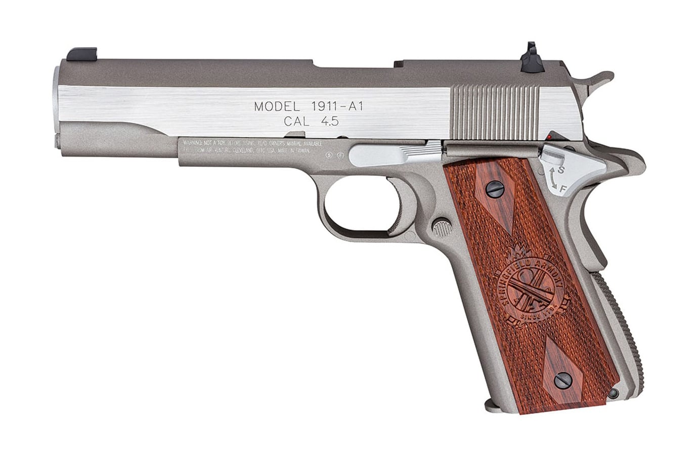 springfield 1911 mil spec stainless co2 bb air pistol
