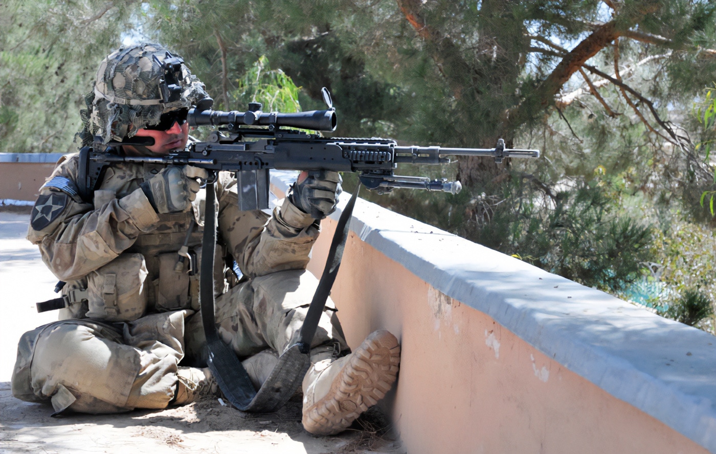 us army soldier with smith enterprises ebr rifle in afghanistan