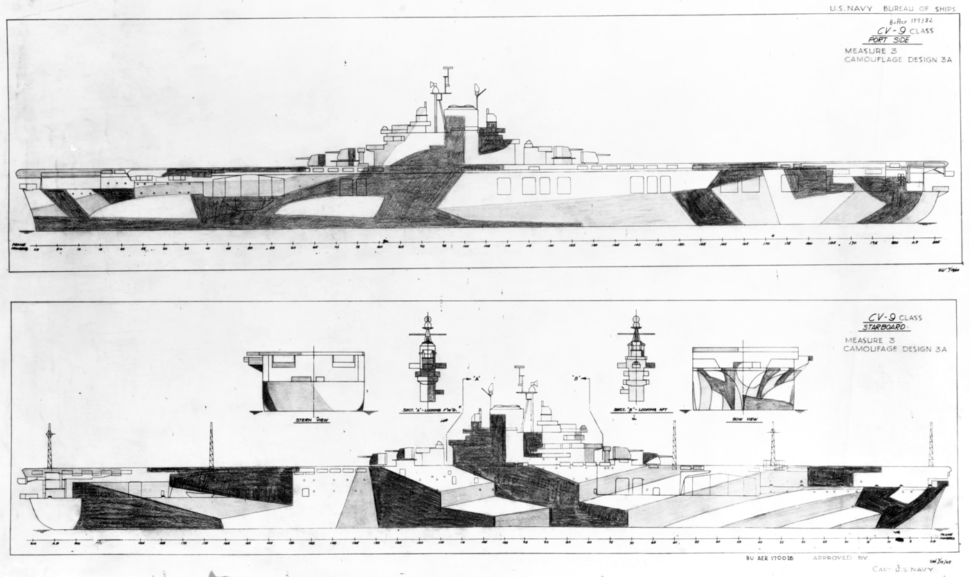 uss essex camouflage aircraft carrier