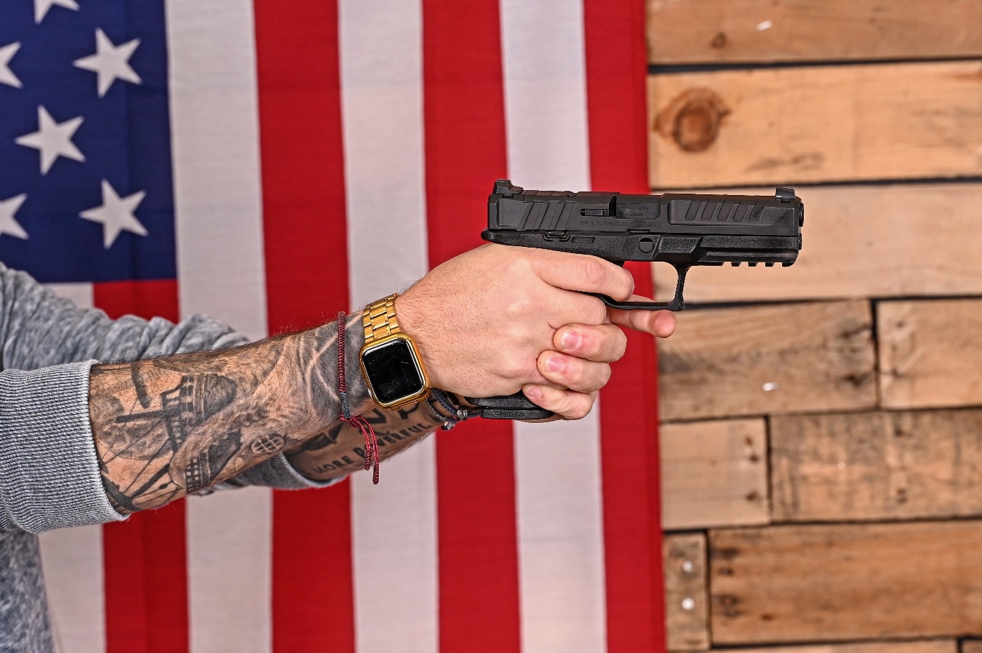 In this final photo, the author demonstrates dry firing the pistol to ensure the functioning of the handgun. If everything is not properly put back together, the gun may not fire when needed. Be sure to follow the instructions from the manufacturer and follow any cleaning systems or other recommendations they make. 