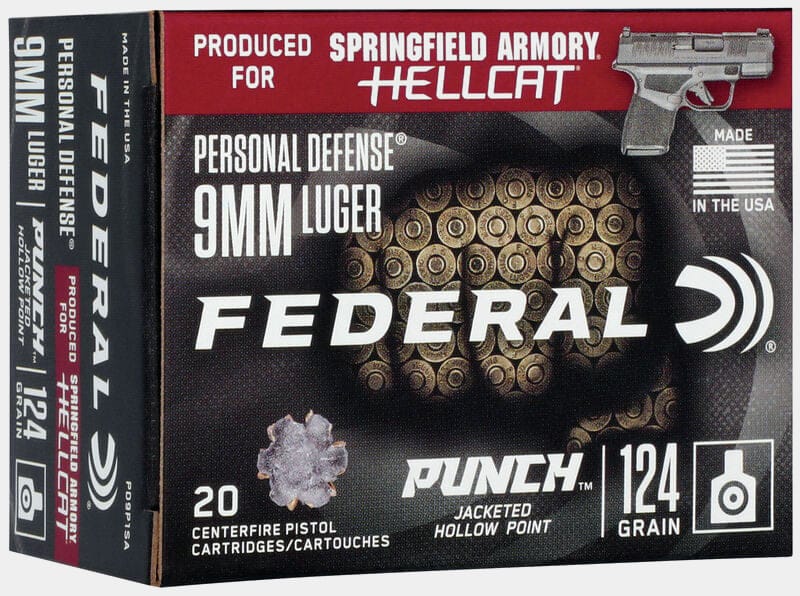 Federal Personal Defense Punch Hellcat 9mm Luger 124 gr.