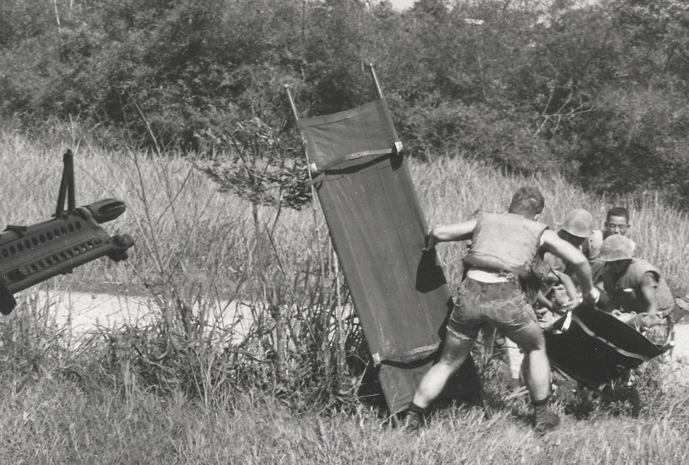 This image shows a wounded Korean Marine being medically evacuated by a U.S. Marine helicopter. North Vietnam would take the lives of nearly 5,000 Koreans in their invasion of the south. 