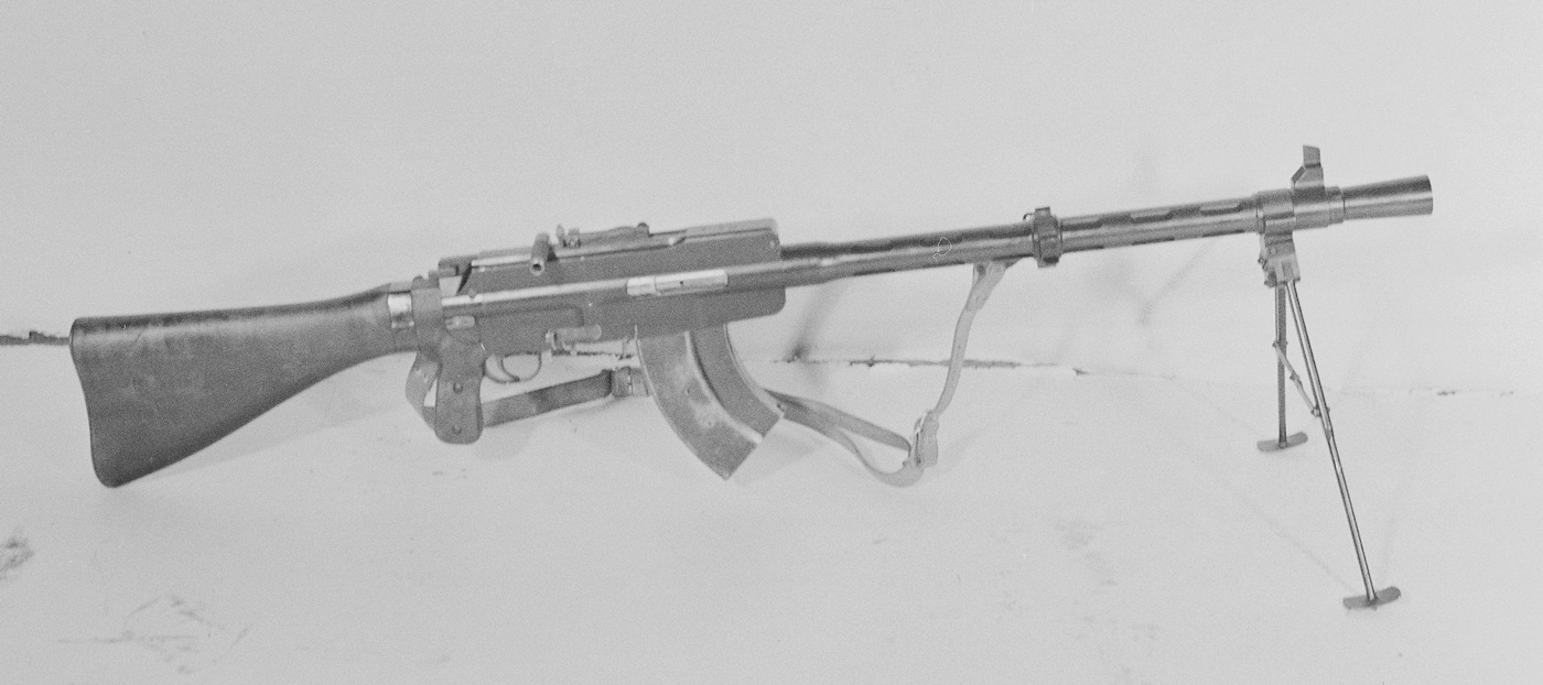 Shown in this photo is a right side view of the machine gun. The muzzle of this gun varies depending on the specific variant you have. Finland used the guns in multiple wars and exported them to China (later known as Taiwan). It is an amazing part of military history and might be the crown jewel of any firearms collection.