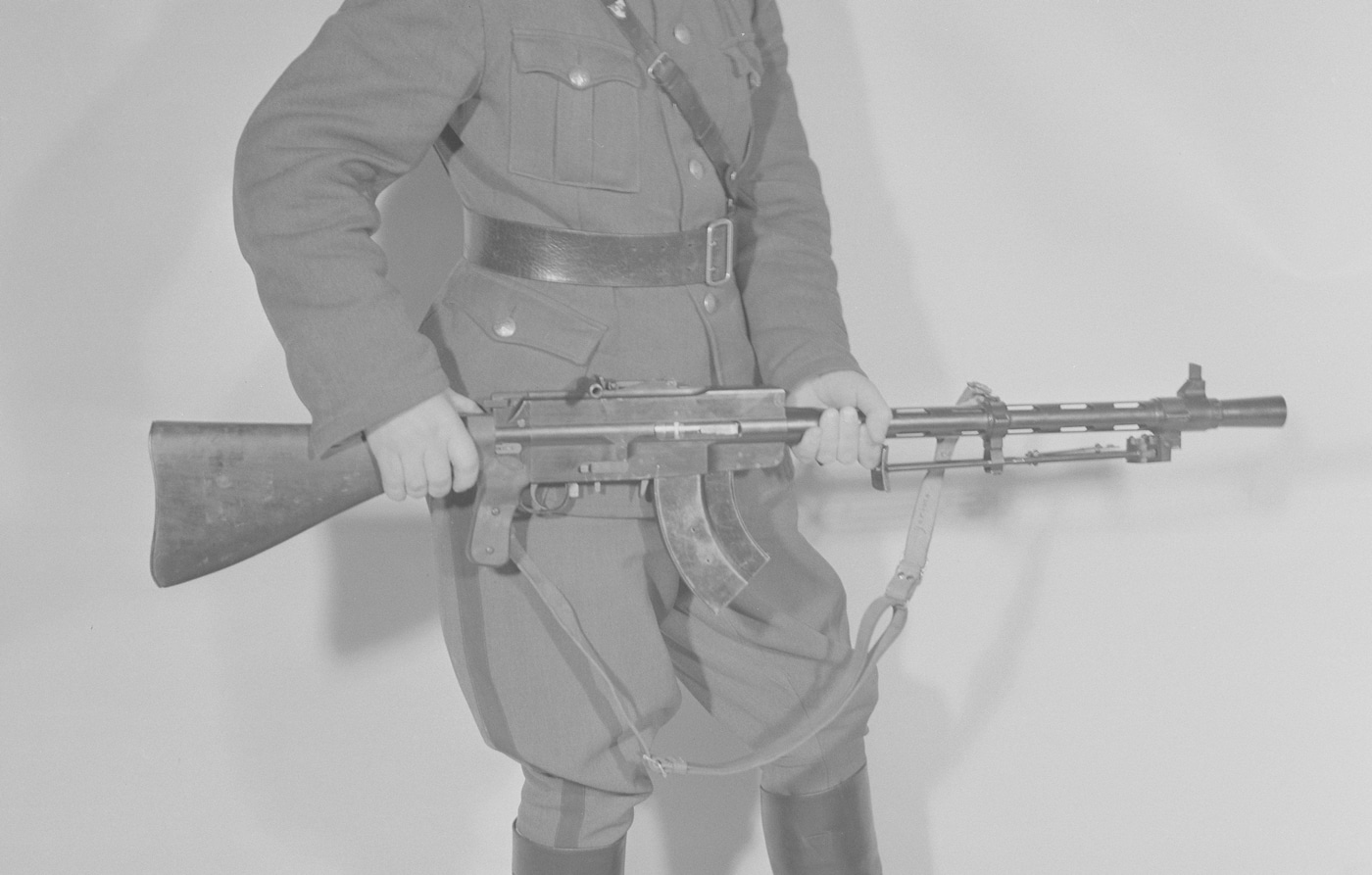 Shown in this picture is a Lahti-Saloranta L/S-26 LMG that was used extensively by the Finland Army in World War 2. It was most famously used in the Winter War and the Continuation War. It also saw action in the Lapland War and Second Sino-Japanese War. The Winter War was a war between the Soviet Union and Finland. It began with a Soviet invasion of Finland on 30 November 1939, three months after the outbreak of World War II, and ended three and a half months later with the Moscow Peace Treaty on 13 March 1940.